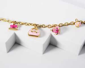 Bracelet bibelots rosa