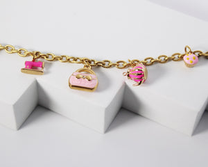 Bracelet bibelots rosa